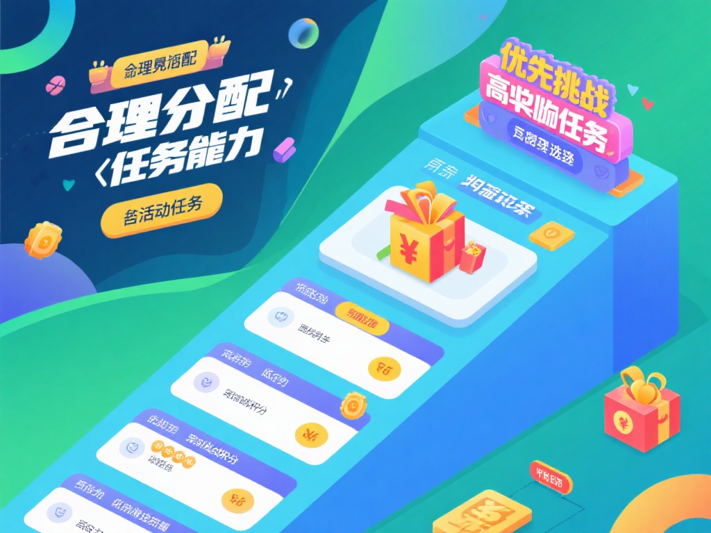 合理分配任务精力。若活动任务由多层级组成，优先挑战